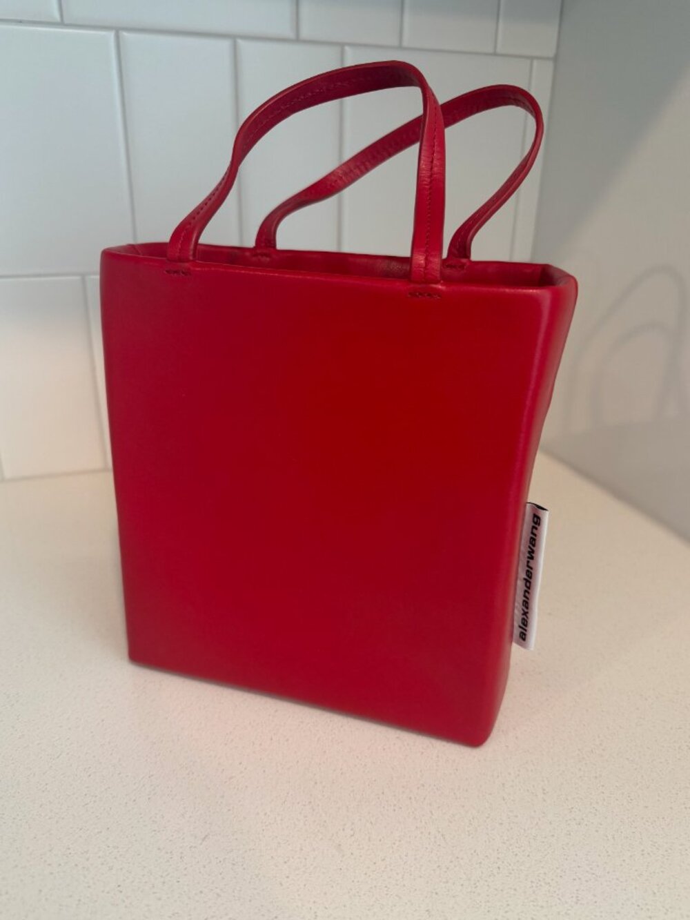 Alexander Wang Leather She.E.O. Shopping Tote Red